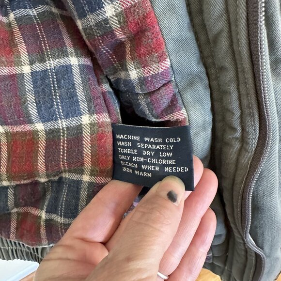 North Bay Rugged Essentials Mens Utility Vest Pockets Plaid Lining Medium Cotton - Picture 4 of 12